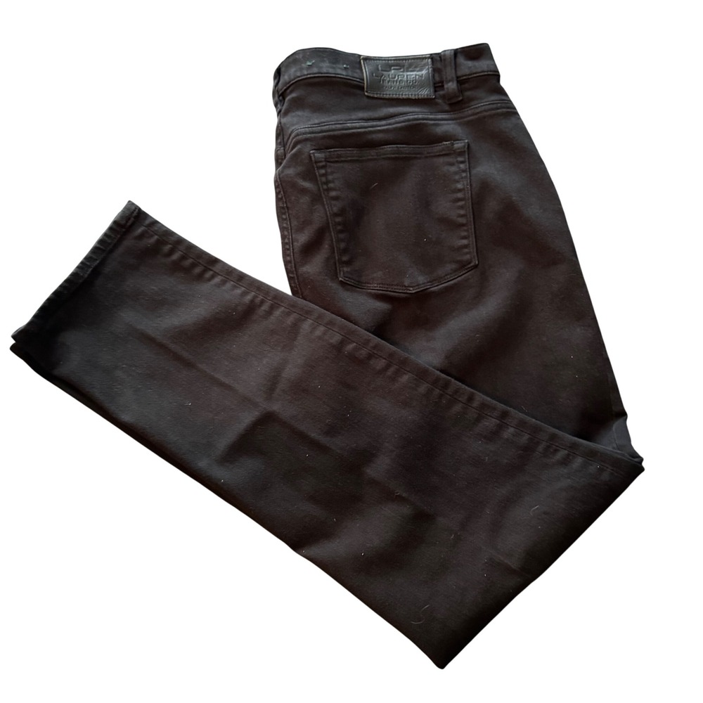 Lauren Ralph Lauren Black Straight Leg Jeans Womens 14W‎ Lauren Jeans Co LRL